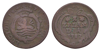 Нидерланды, Голландская Республика, Зеландия 1 дуит 1782 KM 101 медь 4655-533