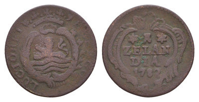 Нидерланды, Голландская Республика, Зеландия 1 дуит 1782 KM 101 медь 4655-533
