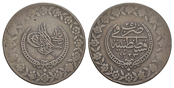 Турция, Османская империя 5 курушей 1809 (1832) AH 1223 KM 599 серебро 1519-215