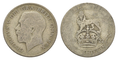 Великобритания 1 шиллинг 1922 Георг V (1910-1936) KM 816a, Spink 4023 серебро 181-142