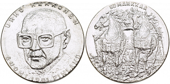 Финляндия 50 марок 1981 К, 80 лет президенту Кекконену KM 59 серебро UNC 1515-1331