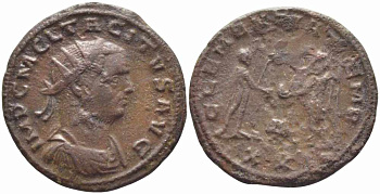 Римская Империя аврелианиан 276 Тацит CLEMENTIA TEMP Антиохия Very fine RIC 210 бронза 1073-16-36