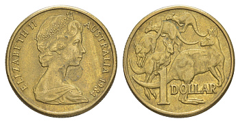 Австралия 1 доллар 1984 Елизавета II (1952-2022), кенгуру KM 77 алюминиевая бронза 4364-2617