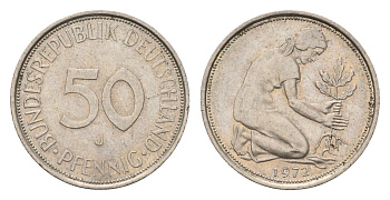ФРГ 50 пфеннигов 1972 J KM 109.2, J. 384a медно-никель 4674-748
