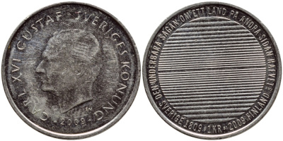 Швеция 1 крона 2009 Карл XVI Густав (1973- ) KM 894 медно-никель 84-146