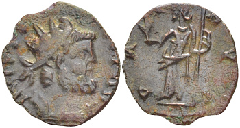 Римская Империя (императоры в Галлии) антониниан 272 - 273 Тетрик I. PAX AVG, Пация, персонификация Мира, Колония Агриппины, Very fine RIC 100 биллон 1073-14-65