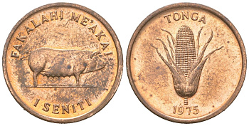 Тонга 1 сенити 1975 ФАО KM 42 бронза UNC 4611-412