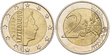 Люксембург 2 евро 2008 KM 82 биметалл 4148-821