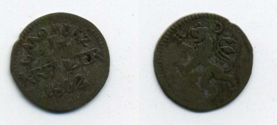 Гессен-Дармштадт 1 крейцер 1802 HD, Людвиг X (1790-1806) KM 257 серебро 36-521