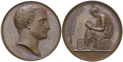 Набор бронзовых французских медалей и медальонов 1810 года. Оригинальный комплект. 0-0-02