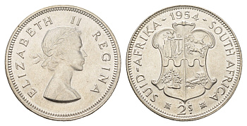 ЮАР 2 шиллинга (флорин) 1954 KM 50 серебро UNC 1515-2335