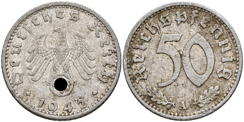 Германия 50 рейхспфеннигов 1942 A KM 96 алюминий 4151-1244