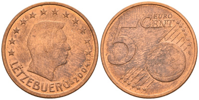 Люксембург 5 евроцентов 2004 KM 77 сталь плакированная медью 4147-817