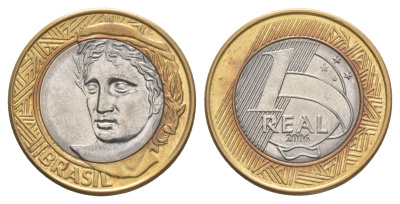 Бразилия 1 реал 2006 KM 652a биметалл UNC 4646-117