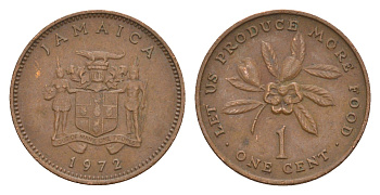 Ямайка 1 цент 1972 ФАО - Давайте производить больше еды KM 52 бронза 4649-1042