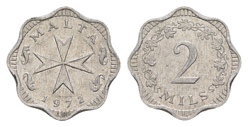 Мальта 2 миля 1972 KM 5 алюминий 4632-845