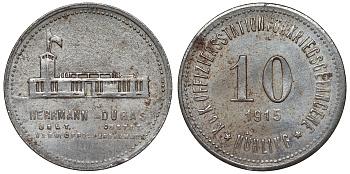 Австрия, Мюлинг 10 геллеров 1915 лагерь военнопленных, нотгельд железо 4119-1155