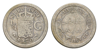 Голландская (Нидерландская) Индия 1/4 гульдена 1920 KM 319 серебро 4623-733