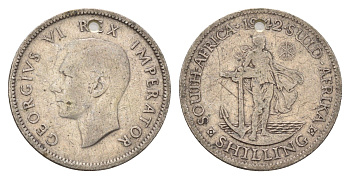 ЮАР 1 шиллинг 1942 Георг VI (1936-1952) KM 28 серебро 4657-823