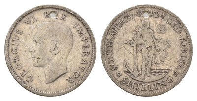 ЮАР 1 шиллинг 1942 Георг VI (1936-1952) KM 28 серебро 4657-823