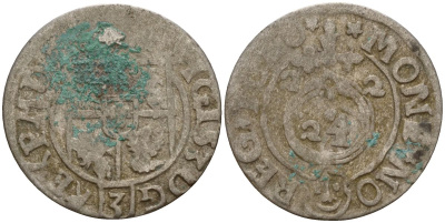 Польша 3 полкера (3 полторака - 1 крейцер) 1622 Сигизмунд III Ваза (1587-1632) Gorecki B.22 серебро 4158-1247