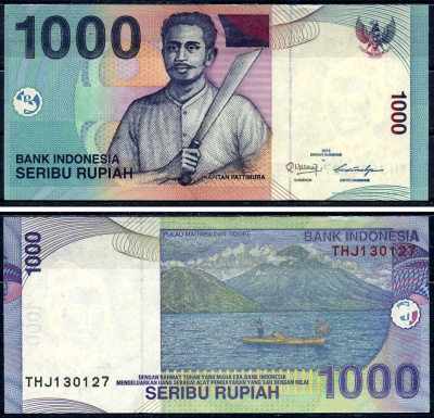 Индонезия 1000 рупий 2013 Pick 141m бумага UNC (пресс) 6280-68-3-1