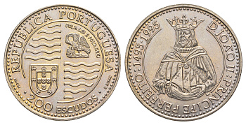 Португалия 200 эскудо 1995 500 лет со дня смерти короля Жуана II Совершенного KM 673 медно-никель UNC 1101-3-21