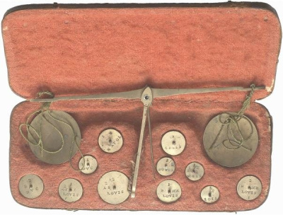 Германия весы около 1860 Нумизматические. Пруссия, Берлин, 200 x 85 x 21 мм 8-1-06-03