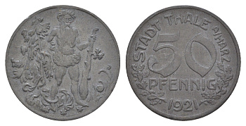 Тале 50 пфеннигов 1921 Funck 537.7, Men18 31182.1 цинк 1528-241