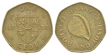 Гана 1 седи 1979 KM 19 алюминиевая бронза 4653-434