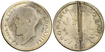 Румыния 50 бани 1910 Кароль I (1881-1914) KM 41 серебро 4608-341
