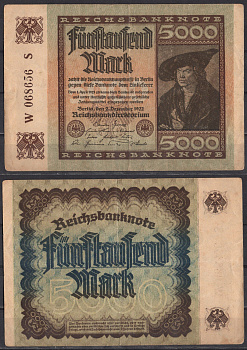 Германия 5000 марок 1922 Pick 81 a бумага 2192-47-3-1