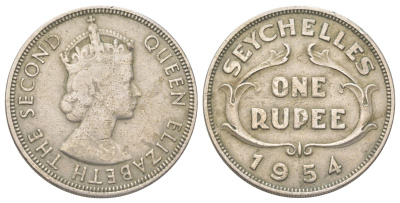 Сейшельские Острова (Сейшелы) 1 рупия 1954 KM 13 медно-никель 4622-1255