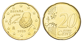 Испания 20 евроцентов 2025 тираж 2.500 экземпляров KM 1148 нордик BU 4670-1243