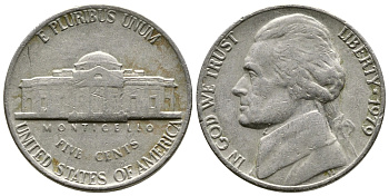 США 5 ЦЕНТОВ 1979 ДЖЕФФЕРСОН KM А192 медно-никель 76-944