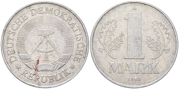 ГДР 1 марка 1982 A KM 35.2 алюминий 4156-125