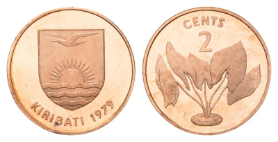 Кирибати 2 цента 1979 KM 2 бронза PROOF 413-2725