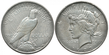 США 1 ДОЛЛАР 1923 ДОЛЛАР МИРА KM 150 серебро 272-1443