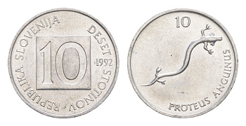 Словения 10 стотинов 1992 KM 7 алюминий UNC 3996-1069