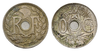 Франция 10 сантимов 1935 KM 866a, Le Franc 138.3 медно-никель 4651-932