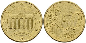 Германия 50 евроцентов 2002 KM 212 нордик 4146-1057