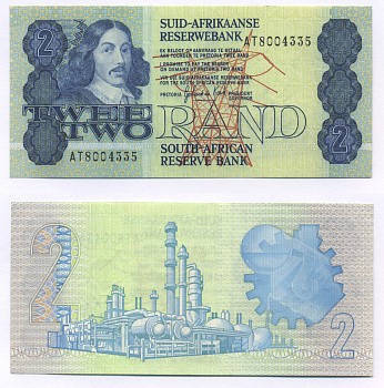 ЮАР 2 РАНДА 1981-1983 Pick 118c бумага UNC (ПРЕСС) 7205-8-2