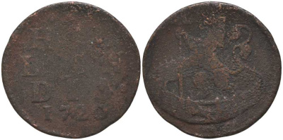 ХОЛЛАНД, НИДЕРЛАНДЫ 1 ДУИТ 1720 KM 80 медь 117-547