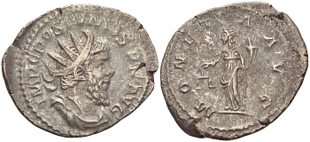 Римская Империя (императоры в Галлии) антониниан 260 - 269 Постум. IMP C POSTVMVS P F AVG / MONETA AVG, Монета с весами и рогом Изобилия, Колония Агриппины, Good Very fine RIC 315 биллон 1073-12-91