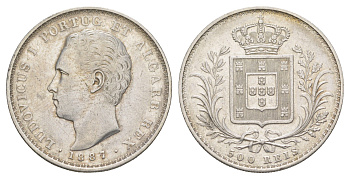 Португалия 500 реалов 1887 Луиш I (1861-1889) KM 509 серебро 4127-924