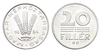 Венгрия 20 филлеров 1984 BP KM 573 алюминий 4665-1235
