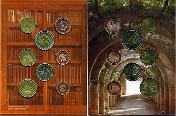 Гернси набор из 8 монет 2004 европробники, в оригинальном картонном буклете, тираж 10000 экз. 5-6-3-13