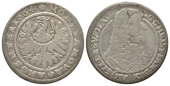 Силезия-Легница-Бжег 15 крейцеров 1664 Кристиан (1639-1673) серебро 413-1531