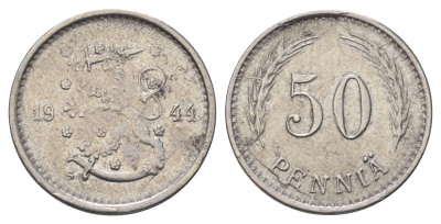 Финляндия 50 пенни 1944 KM 26b железо 4668-858