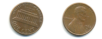 США 1 ЦЕНТ 1982 D, ЛИНКОЛЬН KM 201 медь цинк 179-357